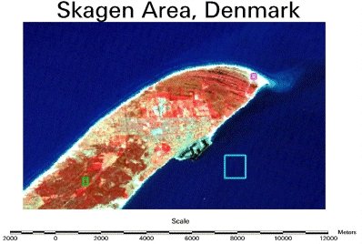 Satellite image of the Skagen area, Denmark