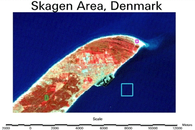 Landsat TM image of the Skagen area, Denmark