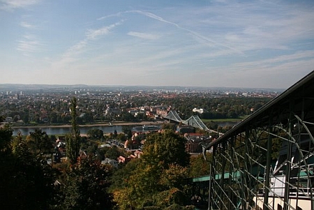 De vallei van de Elbe bij Dresden in Duitsland