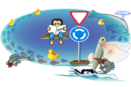 Cartoon: Meereswirbel als Kreisverkehr