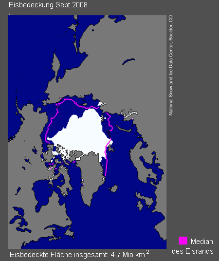 Arctisches Meereis September 2008