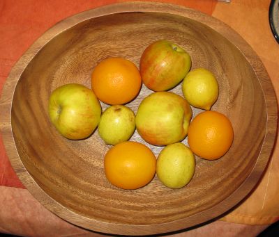 apples, oranges and lemons