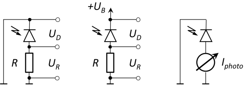 Basic circuits for a photodiode