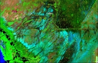 Het Everglades National Park, VS, vanuit de ruimte
