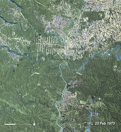 Iguazu National Park from space 1973