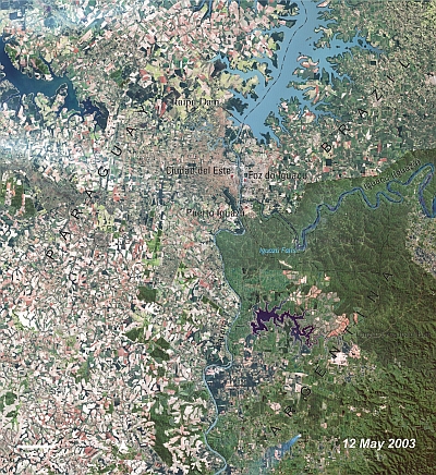 Iguazu National Park from space 2003