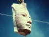 Saving Abu Simbel temple, head of Ramses II