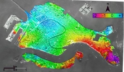 Land subsidence rate of Venice