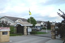 Entrance to a guarded gated community in Canada