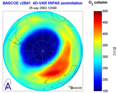 ozone hole in the Antarctic