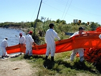 deployment of a containment boom