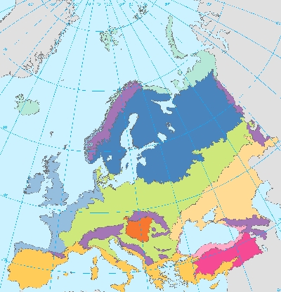Biogeographical Regions of Europe