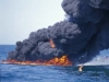 In-situ burning of an oil slick at sea