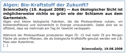 ScienceDaily 19.08.2008