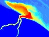 Radar image of an oilspill