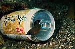 soda tin on the sea floor