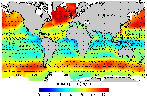 Seasonal Wind Direction Map Ocean Currents