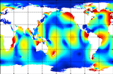 Tidal amplitude map - small