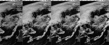 Weather satellite images of Meteosat