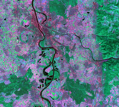 False colour satellite image