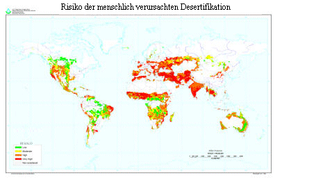 Risk of human-induced desertification map