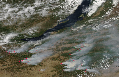 Forest Fires in Russia and Mongolia