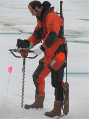 Drilling ice