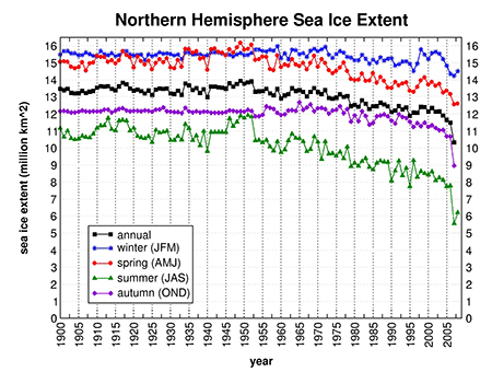 20th Century Changes of the Arctic Sea Ice Cover