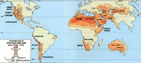 Χάρτης ερημίκών τοπίων